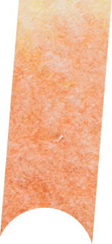 Ein Streifen aus strukturiertem orangefarbenem Material mit einer gebogenen Kante am unteren Rand und einem Verlauf, der nach oben hin heller wird.